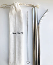 Load image into Gallery viewer, Stainless steel reusable straws